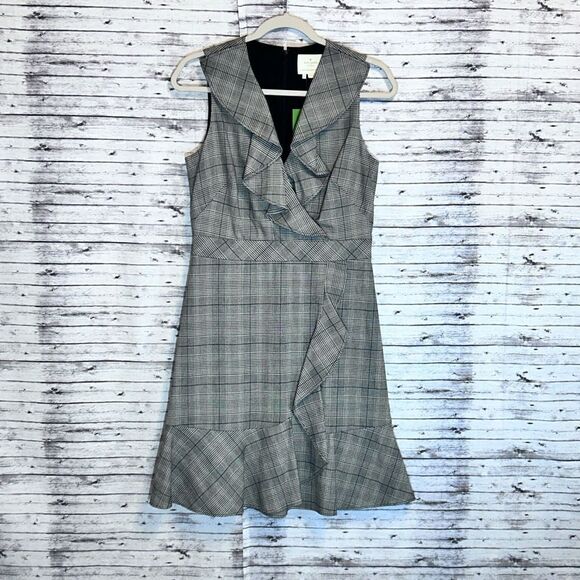 Kate Spade New York Mod Plaid Out West Ruffle Dress - Picture 1 of 15